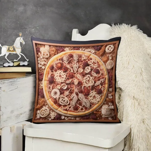 Miniatura 17 de Pots and Pans, Kitchen Clock and Cooking Art Velvet Square Decorative Throw Pillow Covers 12 "x12 Throw Pillow Covers for Outdoor Home Decor