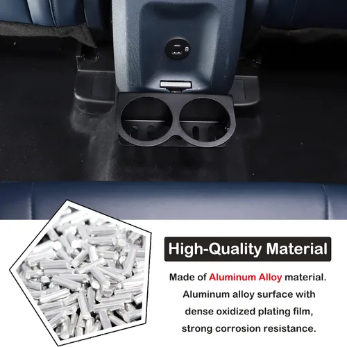 Miniatura 3 de Organizador expansor de portavasos trasero para automóvil compatible con Ford Maverick 2022-2024 Auto de aluminio para asiento trasero de doble