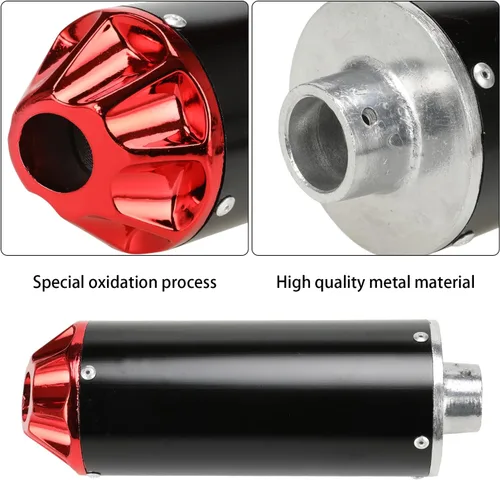 Miniatura 3 de GREHUA Silenciador de escape de 28 mm con envoltura térmica compatible con 50cc 70cc 90cc 110cc 125cc CRF50 CRF70 XR50 SSR110 SSR125 Taotao DB10