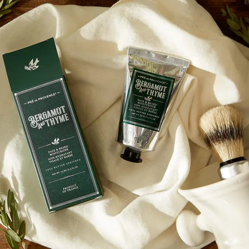 Miniatura 3 de Pre de Provence Bergamot & Thyme Colección de fragancias para hombre, crema para barba, 2.5 onzas líquidas