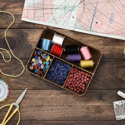 Miniatura 5 de ELLDOO Bandeja organizadora de bolsas de té, soporte para paquetes de azúcar, almacenamiento de cápsulas de café, organizador de condimentos, cesta