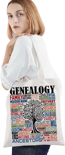 Miniatura 3 de BWWKTOP Genealogist Tote Bag Genealogía Regalos Historiador Investigador Bandolera Familiar Historiador Regalos