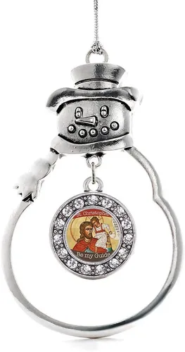 Miniatura 24 de Inspired Silver - Roller Queen - Adorno de Navidad plateado - Adorno circular para árbol de Navidad con circonita cúbica - Decoración colgante