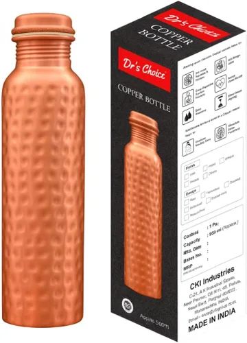 Miniatura 10 de Dr's Choice; By Copperking Botella de agua de cobre para beber 32 onzas Inspirado en ayurvédica, diseño martillado, ecológico, hombres y mujeres