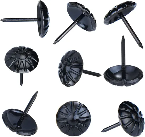 Miniatura 12 de Tachuelas de tapicería para muebles, clavos de tapicería vintage de 3/4 pulgadas, 100 tachuelas de muebles resistentes para tapicería, clavos