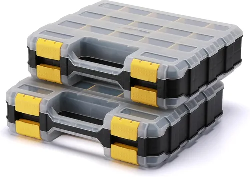 Miniatura 2 de Mayouko Organizador de Herramientas de Doble Cara, Separadores de Plástico Extraíbles Personalizables, Caja de Almacenamiento de Hardware, Excelente