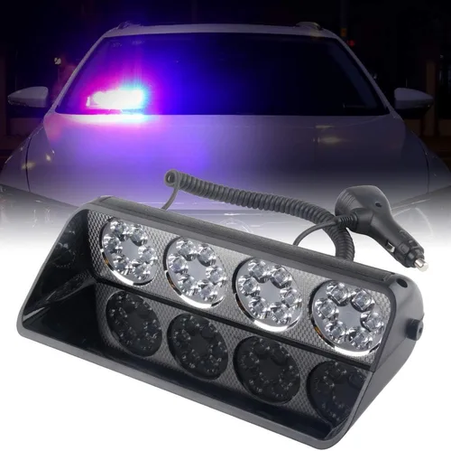 Miniatura 13 de 24 LED 9.5 pulgadas ámbar asesor de tráfico barra de luces estroboscópicas con 18 patrones de flash LED de aplicación de la ley luz de advertencia