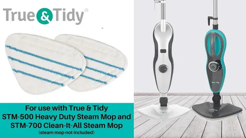 Miniatura 3 de True & Tidy, Paquete de almohadillas de fregona extra gruesas para mopas de vapor STM-500, STM-700 y STM-700A, se adapta a otras trapeadoras