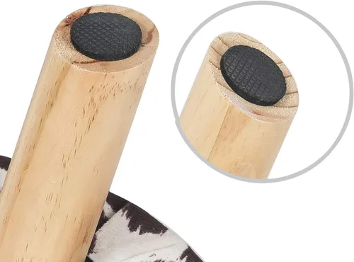 Miniatura 7 de Taburete otomano redondo pequeño, reposapiés de 10.4 pulgadas de alto para debajo del escritorio y espacios pequeños, taburete tapizado de tela
