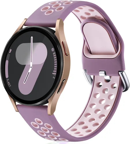Miniatura 14 de Lerobo Bandas Compatibles con Samsung Galaxy Watch 7 6 5 4 Banda/5 Pro/Active 2 Bandas de Reloj 40mm 44mm, Banda de Reloj 4 6Classic 46mm 42mm, B