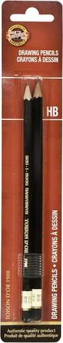 Koh-I-Noor Toison d'Or - Lápiz de grafito, grado HB, paquete de 2 (FA1900.HBBC), negro