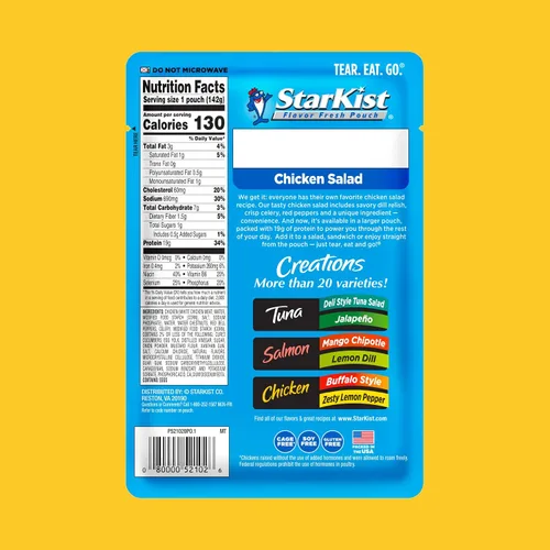 Miniatura 38 de StarKist Chicken Creations BOLD - Bolsa estilo búfalo (5 onzas, 12 unidades) Carne blanca totalmente cocida con alto contenido de proteínas, sin