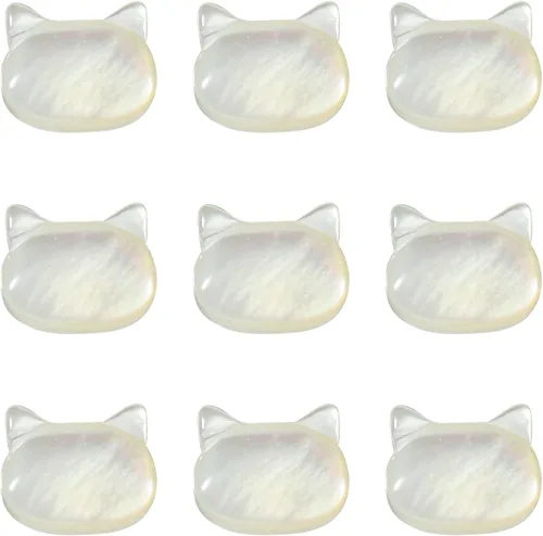 Miniatura 14 de LiQunSweet 10 cuentas de corazón dulce de concha de abulón natural para hacer aretes, pulseras, collares, joyas
