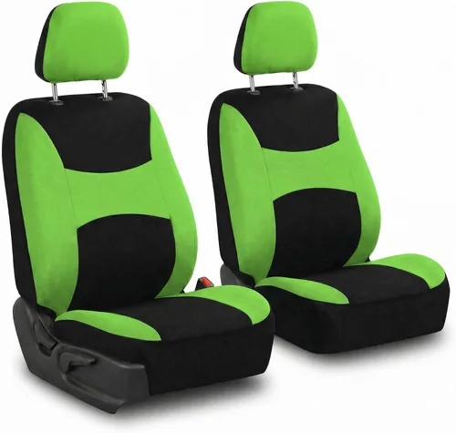 Miniatura 17 de Juego de funda para asiento bolsas de aire de tela negra ligera y fresca FH Group FH-FB030115-SEAT lista para separar; se ajusta a la mayoría de Rosa