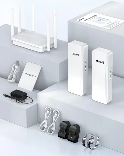 Miniatura 9 de UeeVii Kit de enrutador de puente inalámbrico de doble banda Puente WiFi de 2.4G 5.8G Puente inalámbrico punto a punto de 5 KM Extensor Starlink