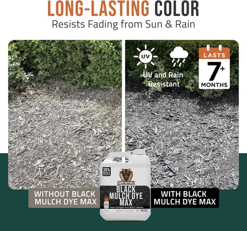 Miniatura 3 de Petra Spray de tinte de mantillo negro con rociador PetraTools para refrescar el paisaje que se desvanece, tinte negro a mantillo de madera