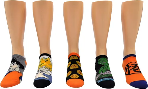 Miniatura 2 de Everything Legwear Calcetines de Dragon Ball Z (5 pares) (1 tamaño) Dragon Ball Z Merchandise Anime Goku, Piccolo Calcetines de corte bajo