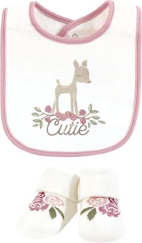 Miniatura 33 de Hudson Baby Conjunto de babero y calcetines unisex de algodón para bebé