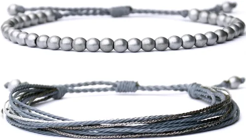 Miniatura 16 de Mezcla Vida Pulseras de cuentas de piedra natural para hombres y mujeres, unisex, ajustables, impermeables, juego de pulseras de cuerda para el día