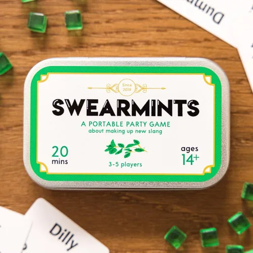 Miniatura 5 de Cheer Up Games Juego de cartas portátil Swearmints El juego de fiesta portátil que cabe en tu bolsillo, combina palabras tontas para crear