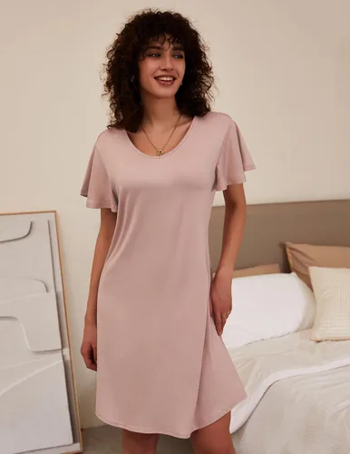 Miniatura 2 de Ekouaer - Paquete de 2 camisones de manga corta para mujer, cómodo y suave, pijama para dormir