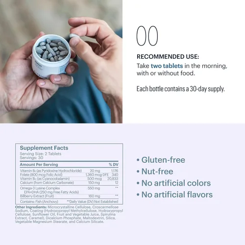 Miniatura 6 de ELYSIUM Matter - 30 porciones - Suplemento cerebral para memoria y concentración Suplemento Omega 3 + DHA - Vitaminas para apoyar la salud cerebral