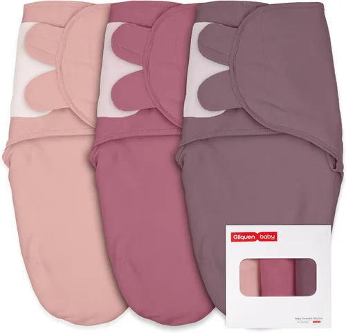 Miniatura 29 de GLLQUEN BABY Sacos de Dormir Envolventes Orgánicos para Recién Nacidos - Envolturas para Bebés de 0-3 Meses, Paquete de 3 Sacos Envolventes