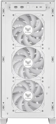 Miniatura 10 de Chasis para PC ASUS TUF Gaming GT302 ARGB Edición Blanca ATX de Torre Media Cuatro ventiladores ARGB de 140x28mm para flujo de aire y presión