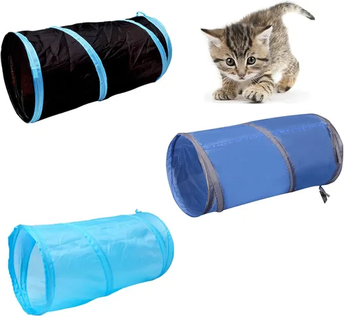 Miniatura 21 de iCAGY Túnel interactivo para gatos de interior, juguetes de túnel de conejo, juguetes para mascotas, túneles de juego para gatos, gatitos, conejos
