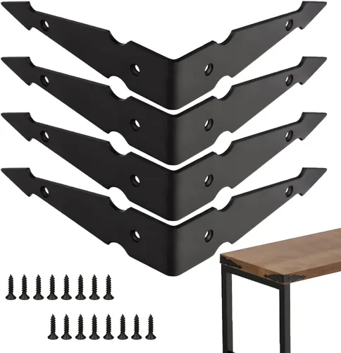 Protectores de esquina de metal decorativos vintage para muebles de 6 pulgadas, protectores de esquina de ángulo recto, marco de fotos, accesorios