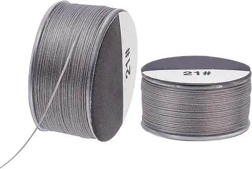 Miniatura 11 de PH PandaHall Cadena de nailon de 0.004 in de 100 yardas de hilo de cuentas de nailon blanco hilo de semillas de hilo pulsera hilos cuerda de costura
