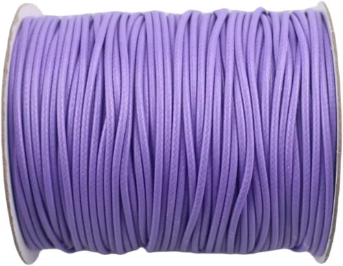 Miniatura 23 de Cordón de poliéster encerado para hacer joyas, cuerda encerada con carrete para hilo de bricolaje (rojo, 0.020 in (150 yardas))