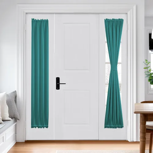Miniatura 29 de Cortina térmica para puerta con bolsillo para barra, opacas, tratamiento de ventanas con ojales y ojales Deconovo 1 panel