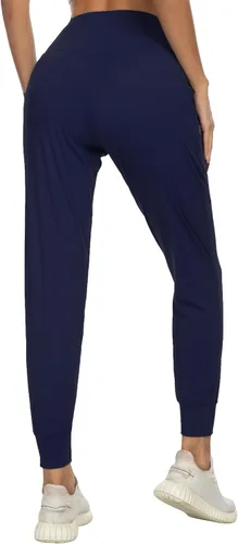 Miniatura 2 de Kcutteyg - Pantalones deportivos de cintura alta con bolsillos para mujer, pantalones deportivos suaves para descanso, correr y entrenamiento