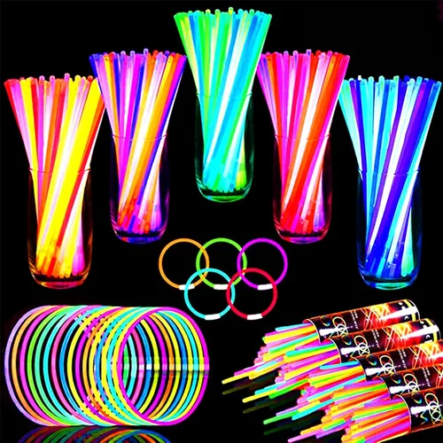 TURNMEON Paquete de 960 varillas brillantes ultra brillantes que brillan en la oscuridad, suministros de fiesta, collar con conector de 8 pulgadas,