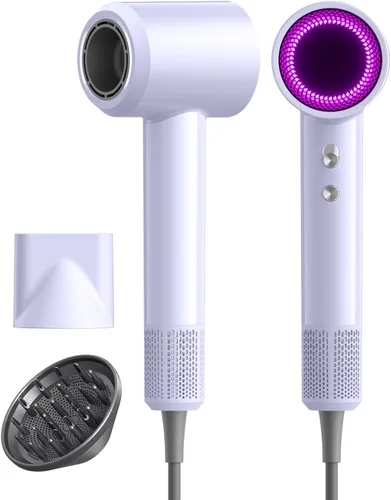 Miniatura 10 de Secador de pelo, 160000RPM con negativo iónico de 1,640.4 ft, secador de pelo con difusor, secador de pelo de secado rápido para mujeres y hombres