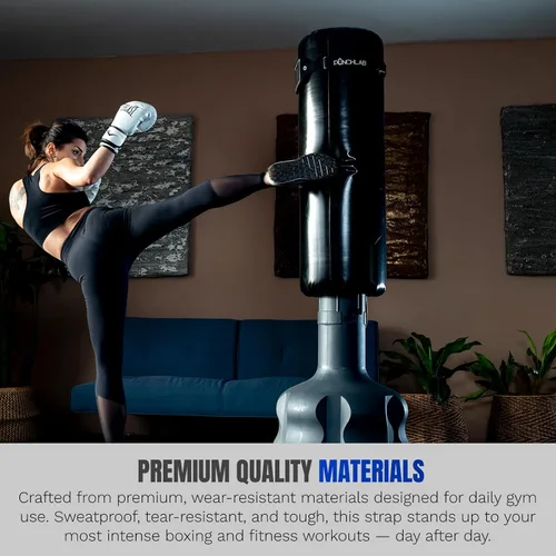 Miniatura 5 de Soporte de teléfono de boxeo para saco de boxeo – Soporte de correa para bolsa pesada con rastreador de perforación, se adapta a todas las bolsas
