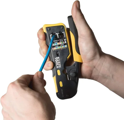 Miniatura 4 de Klein Tools Kit de probador de cables VDV501-851 y crimpadora modular de trinquete VDV226-110, pelacables, cortador de cables, para conectores