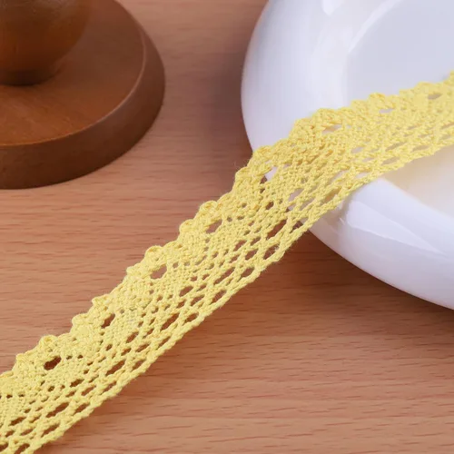 Miniatura 8 de Cinta de encaje vintage de 20 yardas x 1 pulgada, borde de encaje de algodón de ganchillo para paquete de Navidad, costura de novia, disfraces
