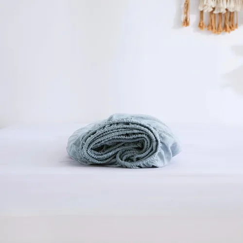 Sábana Bajera de 100% Lino Tamaño Queen (1 Pieza), Sábana de Bolsillo Profundo de 15 Pulgadas para Colchón, Estilo Granja Lavado en Piedra, Suave y
