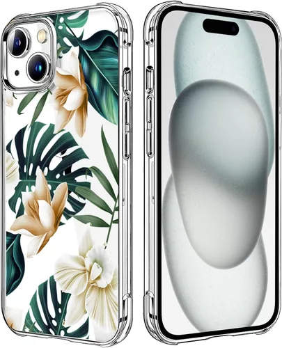 Miniatura 56 de Funda transparente de girasol compatible con iPhone SE 2022 SE 2020 7 8, funda trasera floral para niñas y mujeres, funda protectora transparente