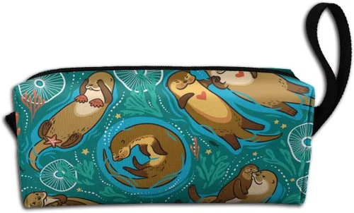 Miniatura 12 de YISHOW Divertida bolsa de maquillaje adorable bolsa de cosméticos de viaje, estuche organizador de artículos de tocador, regalo para mujeres