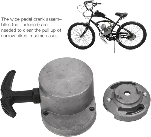 Miniatura 5 de Kit de motor de bicicleta, bicicleta motorizada eléctrica, montaje de arranque de arranque de motocicleta Reemplazo de aleación de aluminio