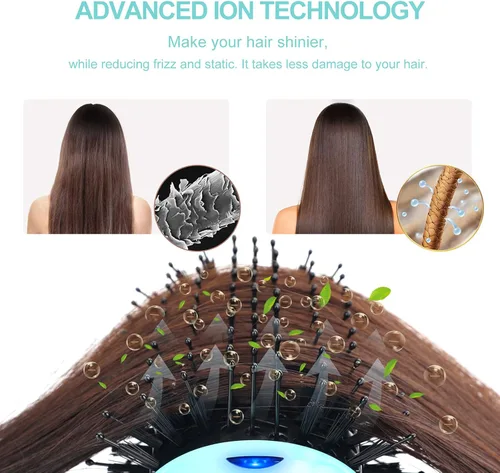 Miniatura 6 de Aima Beauty - Cepillo de aire caliente, secador de pelo profesional de un solo paso y voluminizador 4 en 1, tecnología iónica negativa Verde claro