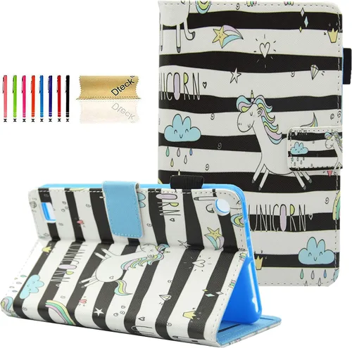 Miniatura 20 de Dteck - Funda para tablet Kindle Fire 7, funda protectora completa con función atril ajustable y función de encendido y apagado automático