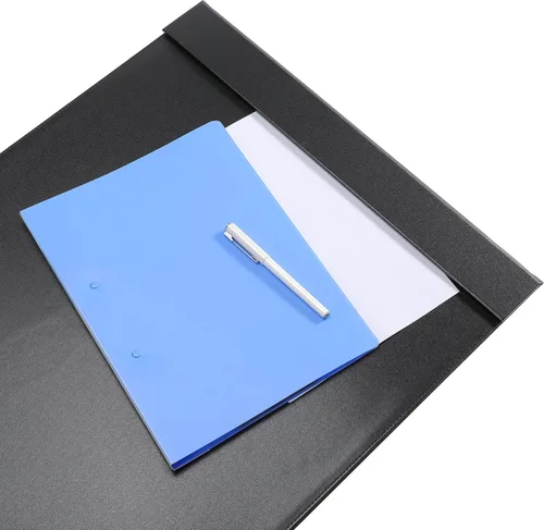 Miniatura 5 de Protector de escritorio de cuero de 30 x 18 pulgadas con rieles laterales para escritura, protector de escritorio ejecutivo para oficina, hogar