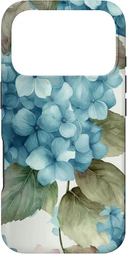 Miniatura 30 de Watercolor Shabby Chic Blue Hydrangeas Flower Case for iPhone 17