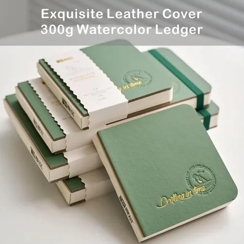 Miniatura 2 de Cuaderno de dibujo de acuarela portátil, papel de acuarela de grano fino de 10.58 ozm, cuaderno de dibujo de viaje, cuaderno de bocetos