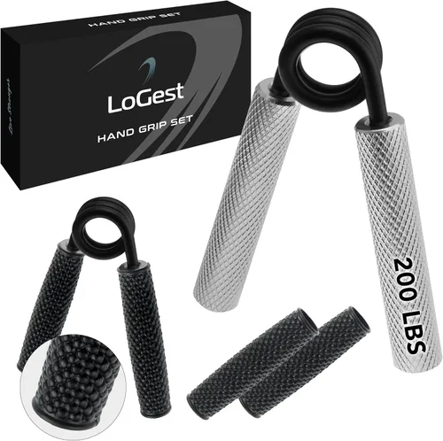 Logest Fortalecedor de agarre de mano de metal de 100 libras - 350 libras, antideslizante, resistente, fortalecedor de agarre con caja de regalo,
