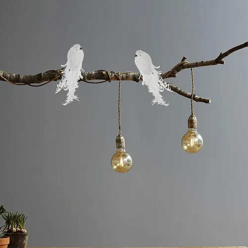 Miniatura 2 de Paquete de 12 palomas blancas artificiales, decoración de palomas blancas con clips de metal, plumas de simulación, mini pájaros blancos con clip